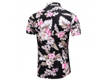 Camisa Floral Masculina - Floral Rosa