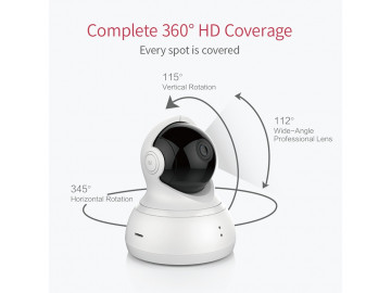 Câmera de Segurança Inteligente WIFI HD Yi 1080P Detecta Movimento Visão Noturna/Panorâmica - Branco