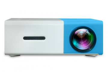 Mini Projetor Led Portátil YG300 Leijada 600 Lumens 320x240 Pixels com Suporte a 1080 - Azul