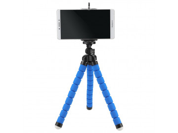 Mini Tripé Portátil Compatível para Câmera Projetora Suporte para Celular - Azul