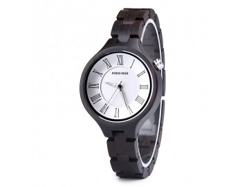Relógio Madeira Dododeer-A16 - Branco 