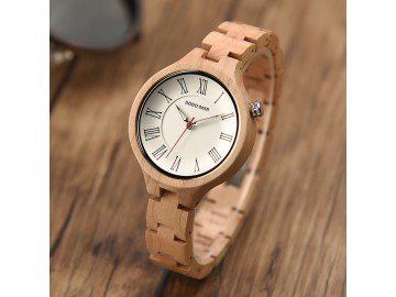 Relógio Design Madeira Dododeer-A14 - Branco