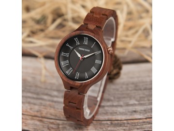 Relógio Design Madeira Dododeer-A09 - Preto