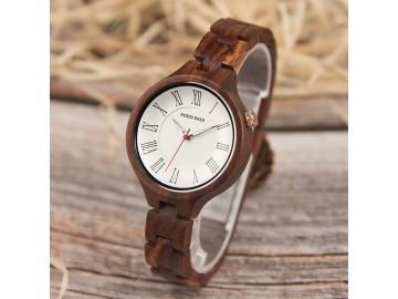 Relógio Design Madeira Dododeer-A09 - Branco
