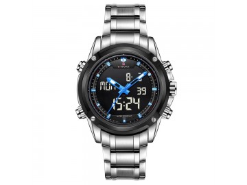 Relógio NaviForce NF9050 -Prata e Azul 