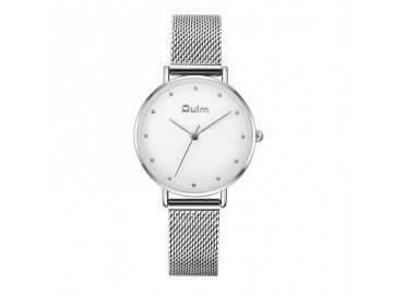 Relógio Lady Oulm HT3671- Prata e Branco