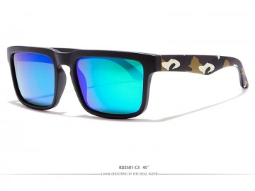 Óculos de Sol KDEAM - Camuflado Lentes Azul 