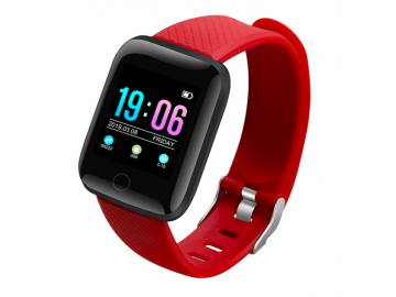 Relógio Inteligente Smartwatch A6S com Bluetooth - Vermelho 