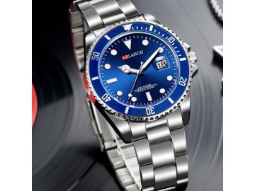 Relógio Masculino Casual Steel Watch Submariner 305 - Azul  