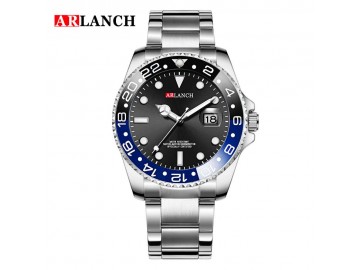 Relógio Masculino Casual Steel Watch Submariner 305 - Preto e Azul 
