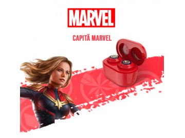 Fone de Ouvido Bluetooth TWS Vingadores - Capitã Marvel