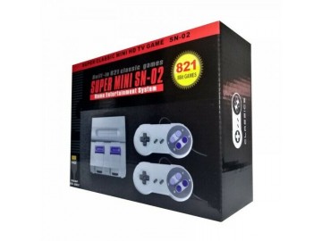Game Console Super Mini Classic Sn-02 Com 821 Jogos em HD 