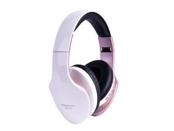 Fone de Ouvido Bluetooth SN18 - Branco e Rosa 