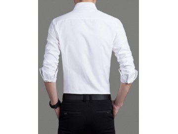 Camisa Masculina Slim Manga Longa - Branco