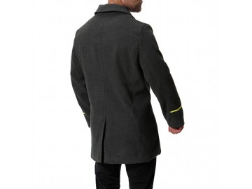 Jaqueta Masculina de Lã - Cinza Escuro
